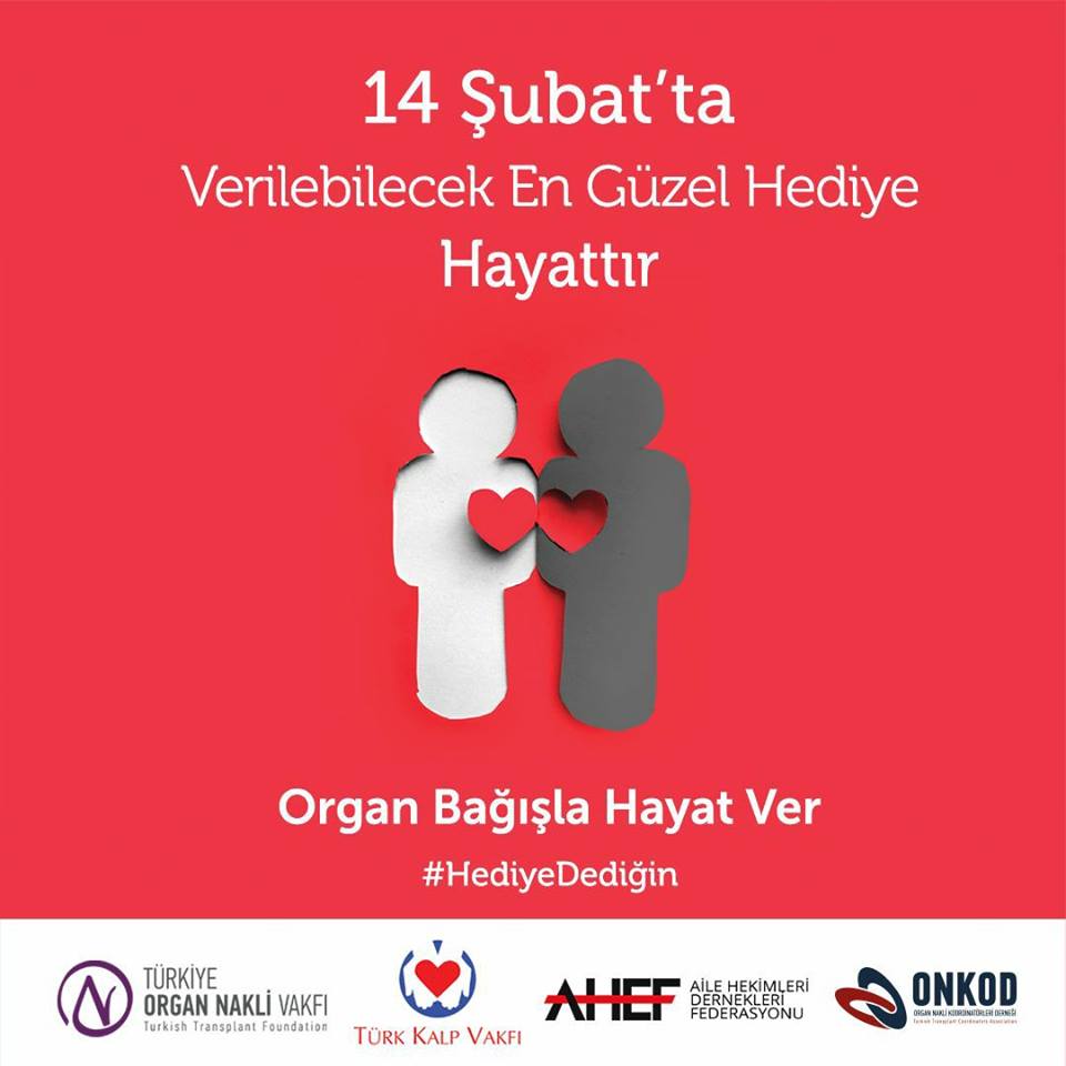 AHEF Organ Bağışına dikkat çekiyor. #Hediyedediğin Hashtag’i ile Organ Bekleyenler Hayat Buluyor !